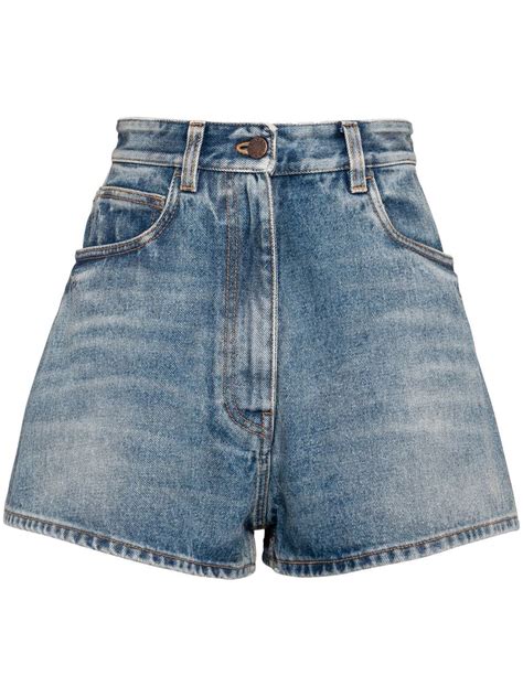 short shorts prada|prada denim shorts.